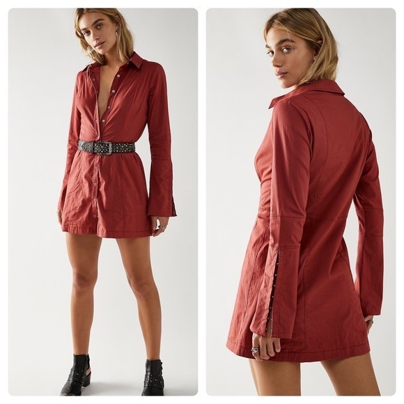 NWT Free People Thea Mini Dress - Picture 2 of 6